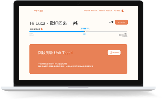經過數單元後，完成階段性測驗